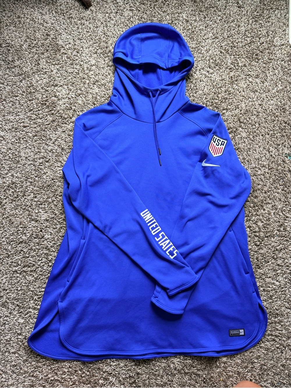 Nike Royal Blue USA soccer Pullover Hoodie